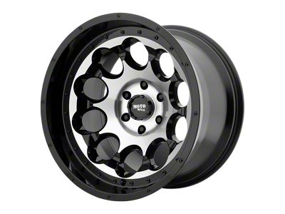 Moto Metal Rotary Gloss Black Machined 8-Lug Wheel; 20x12; -44mm Offset (06-08 RAM 1500 Mega Cab)