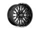 Moto Metal Warlock Gloss Black Milled 8-Lug Wheel; 20x9; 0mm Offset (06-08 RAM 1500 Mega Cab)