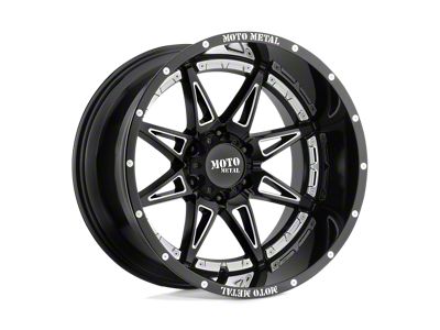 Moto Metal Hydra Gloss Black Milled 8-Lug Wheel; 20x10; -18mm Offset (03-09 RAM 2500)