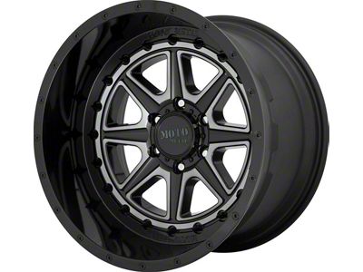 Moto Metal MO801 Phantom Gloss Black with Gray Tint 8-Lug Wheel; 20x12; -44mm Offset (03-09 RAM 2500)