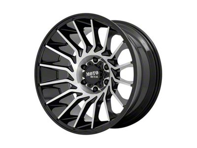 Moto Metal MO807 Gloss Black Machined 8-Lug Wheel; 22x12; -44mm Offset (03-09 RAM 2500)