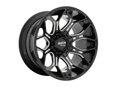 Moto Metal MO808 Gloss Black Milled 8-Lug Wheel; 22x12; -44mm Offset (03-09 RAM 2500)