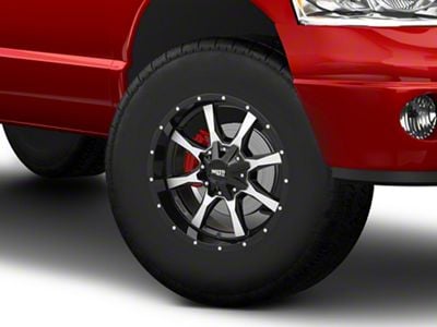 Moto Metal MO970 Gloss Black Machined Face 8-Lug Wheel; 17x9; 12mm Offset (03-09 RAM 2500)