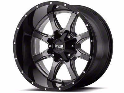 Moto Metal MO970 Gloss Gray with Gloss Black Lip 8-Lug Wheel; 17x8; 0mm Offset (03-09 RAM 2500)