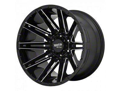 Moto Metal MO998 Kraken Gloss Black Milled 8-Lug Wheel; 20x12; -44mm Offset (03-09 RAM 2500)