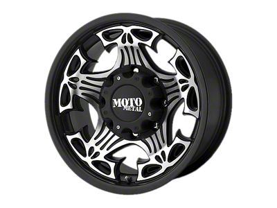 Moto Metal Skull Gloss Black with Machined Face 8-Lug Wheel; 20x9; -12mm Offset (03-09 RAM 2500)