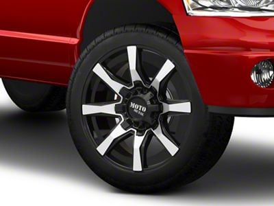 Moto Metal Spider Gloss Black Machined 8-Lug Wheel; 22x10; -18mm Offset (03-09 RAM 2500)