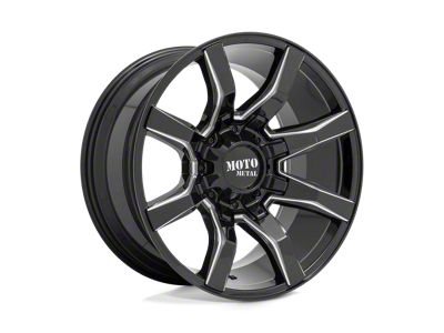 Moto Metal Spider Gloss Black Milled 8-Lug Wheel; 20x10; 12mm Offset (03-09 RAM 2500)