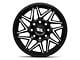 Moto Metal Turbine Gloss Black with Machined Face 8-Lug Wheel; 20x10; -18mm Offset (03-09 RAM 2500)