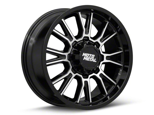 Moto Metal Legacy Gloss Black Machined 8-Lug Wheel; 20x9; 20mm Offset (03-09 RAM 3500 SRW)