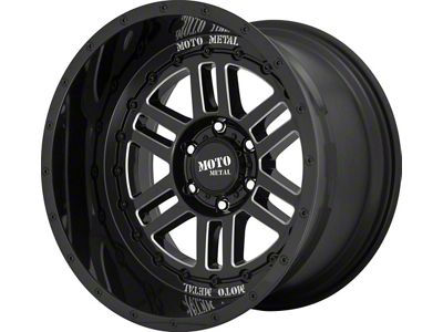 Moto Metal MO800 Deep Six Gloss Black Milled 8-Lug Wheel; 20x12; -44mm Offset (03-09 RAM 3500 SRW)