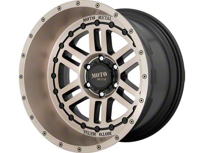 Moto Metal MO800 Deep Six Satin Black with Bronze Tint 8-Lug Wheel; 20x12; -44mm Offset (03-09 RAM 3500 SRW)