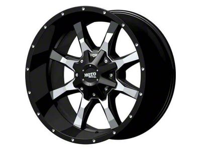 Moto Metal MO970 Gloss Black Milled 8-Lug Wheel; 20x10; -18mm Offset (03-09 RAM 3500 SRW)