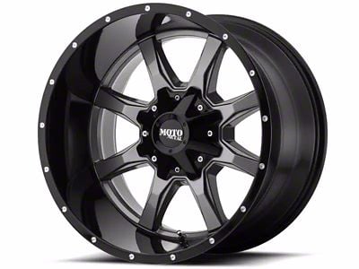 Moto Metal MO970 Gloss Gray with Gloss Black Lip 8-Lug Wheel; 17x8; 0mm Offset (03-09 RAM 3500 SRW)