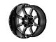 Moto Metal MO970 Gloss Gray with Gloss Black Lip 8-Lug Wheel; 20x12; -44mm Offset (03-09 RAM 3500 SRW)