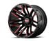 Moto Metal MO978 Razor Satin Black Machined with Red Tint 8-Lug Wheel; 20x10; -24mm Offset (03-09 RAM 3500 SRW)