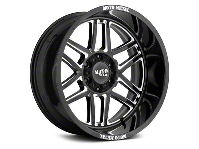 Moto Metal Folsom Gloss Black Milled 6-Lug Wheel; 20x10; -18mm Offset (04-08 F-150)