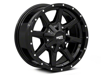 Moto Metal MO970 Gloss Black with Milled Lip 6-Lug Wheel; 24x14; -76mm Offset (04-08 F-150)