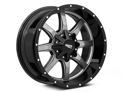 Moto Metal MO970 Gloss Gray Center with Gloss Black Lip 6-Lug Wheel; 20x10; -18mm Offset (04-08 F-150)