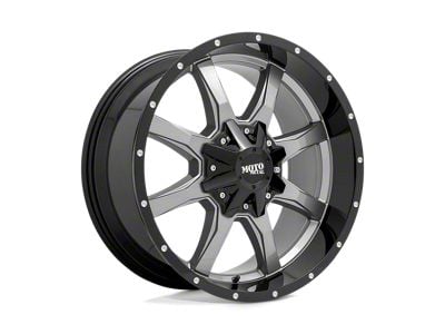 Moto Metal MO970 Gloss Gray Center with Gloss Black Lip 6-Lug Wheel; 18x9; 18mm Offset (04-08 F-150)