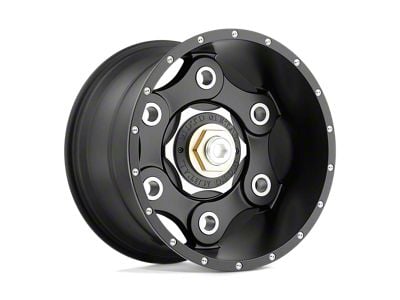 Moto Metal Link Satin Black 6-Lug Wheel; 18x10; -24mm Offset (07-13 Sierra 1500)