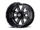 Moto Metal MO962 Gloss Black Milled 6-Lug Wheel; 18x12; -44mm Offset (07-13 Sierra 1500)