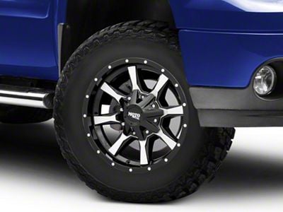 Moto Metal MO970 Gloss Black Machined 6-Lug Wheel; 17x9; 12mm Offset (07-13 Sierra 1500)