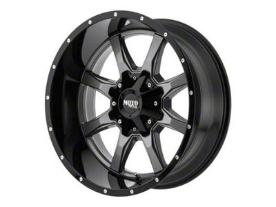 Moto Metal MO970 Gloss Gray Center with Gloss Black Lip 6-Lug Wheel; 20x9; 18mm Offset (07-13 Sierra 1500)