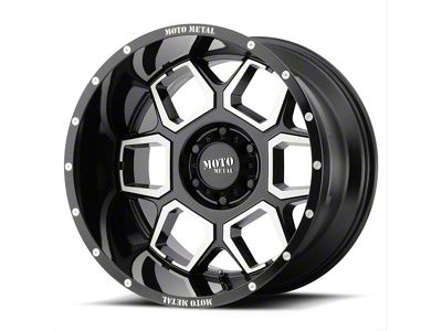 Moto Metal MO981 Spade Gloss Black Machined 6-Lug Wheel; 20x10; -24mm Offset (07-13 Sierra 1500)