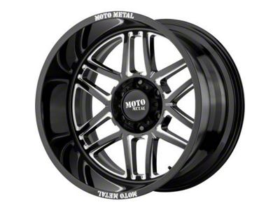 Moto Metal MO992 Folsom Gloss Black Milled 6-Lug Wheel; 20x9; 18mm Offset (07-13 Sierra 1500)