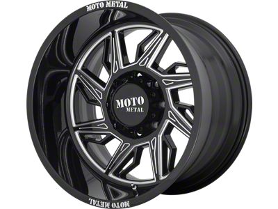 Moto Metal MO997 Hurricane Gloss Black Milled 6-Lug Wheel; Left Directional; 20x10; -18mm Offset (07-13 Sierra 1500)