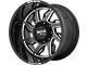 Moto Metal MO997 Hurricane Gloss Black Milled 6-Lug Wheel; Left Directional; 22x12; -44mm Offset (07-13 Sierra 1500)