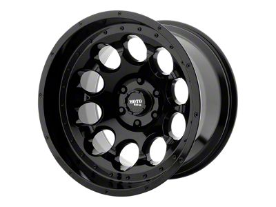 Moto Metal Rotary Gloss Black 6-Lug Wheel; 17x9; -12mm Offset (07-13 Sierra 1500)