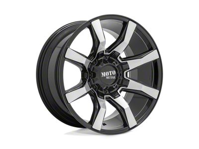 Moto Metal Spider Gloss Black Machined 6-Lug Wheel; 20x9; 0mm Offset (07-13 Sierra 1500)