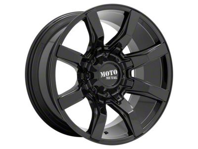 Moto Metal Spider Gloss Black 6-Lug Wheel; 20x10; -18mm Offset (07-13 Sierra 1500)