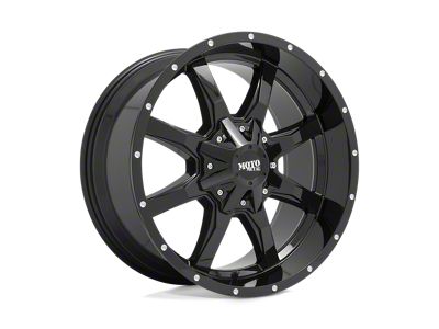 Moto Metal MO970 Gloss Black with Milled Lip 8-Lug Wheel; 17x8; 0mm Offset (11-14 Sierra 2500 HD)