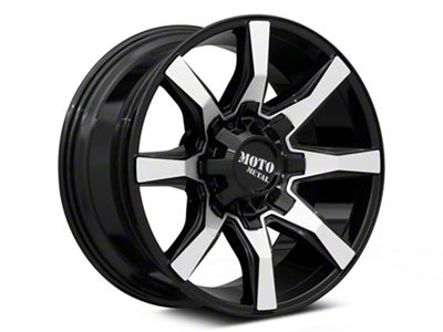 Moto Metal Spider Gloss Black Machined 8-Lug Wheel; 20x9; 0mm Offset (11-14 Sierra 2500 HD)