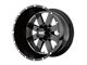 Moto Metal MO962 Gloss Black Milled 8-Lug Wheel; 18x10; -24mm Offset (11-14 Sierra 3500 SRW)
