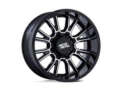 Moto Metal Legacy Gloss Black Machined 6-Lug Wheel; 17x9; 20mm Offset (07-13 Silverado 1500)