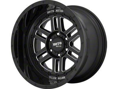 Moto Metal MO800 Deep Six Gloss Black Milled 6-Lug Wheel; 20x12; -44mm Offset (07-13 Silverado 1500)