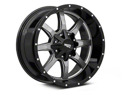 Moto Metal MO970 Gloss Gray Center with Gloss Black Lip 6-Lug Wheel; 20x10; -18mm Offset (07-13 Silverado 1500)