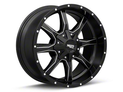 Moto Metal MO970 Semi Gloss Black Milled 6-Lug Wheel; 22x12; -44mm Offset (07-13 Silverado 1500)