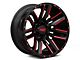 Moto Metal Razor Satin Black Machined Red Tint 6-Lug Wheel; 20x10; -24mm Offset (07-13 Silverado 1500)