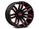 Moto Metal Razor Satin Black Machined Red Tint 6-Lug Wheel; 20x10; -24mm Offset (07-13 Silverado 1500)