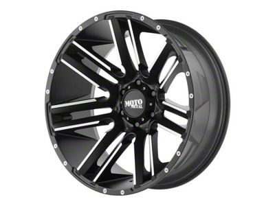 Moto Metal Razor Satin Black Machined 6-Lug Wheel; 18x10; -24mm Offset (07-13 Silverado 1500)