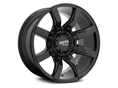 Moto Metal Spider Gloss Black 6-Lug Wheel; 20x10; 12mm Offset (07-13 Silverado 1500)