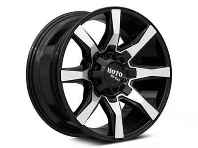 Moto Metal Spider Gloss Black Machined 8-Lug Wheel; 20x10; 12mm Offset (11-14 Silverado 3500 HD SRW)