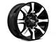 Moto Metal Spider Gloss Black Machined 8-Lug Wheel; 20x9; 0mm Offset (11-14 Silverado 3500 HD SRW)