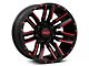 Moto Metal Razor Satin Black Machined Red Tint 6-Lug Wheel; 20x10; -24mm Offset (07-14 Tahoe)