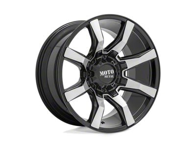 Moto Metal Spider Gloss Black Machined 6-Lug Wheel; 20x9; 0mm Offset (07-14 Yukon)